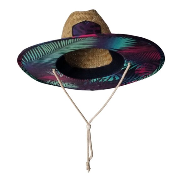 PUGS Straw Shade Hat In Hawaiian Palm Leaf - Size One Size - Picture 6 of 8